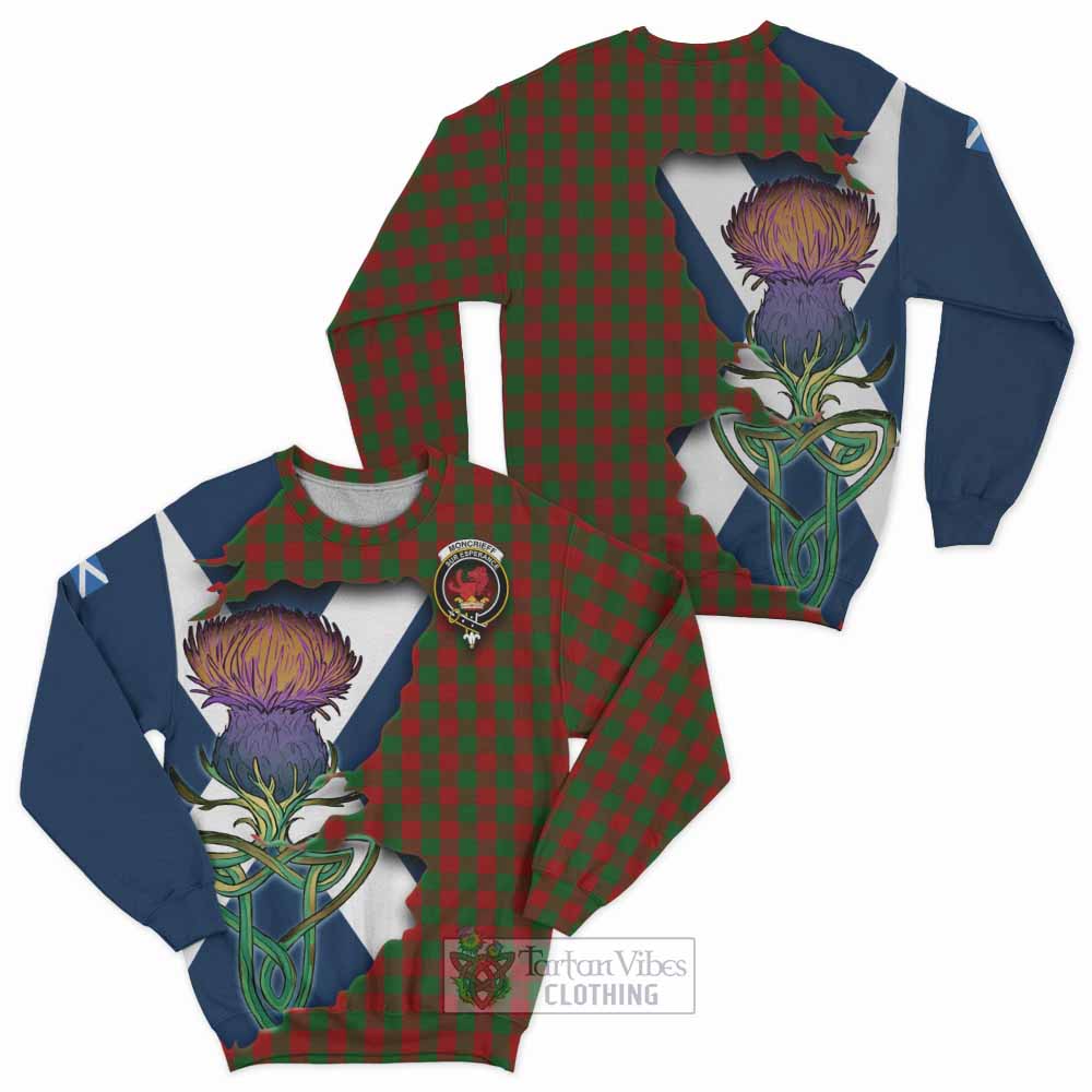 Moncrieff (Moncreiffe) Tartan Family Crest Sweatshirt Scottish Thistle Celtic Inspired - Tartan Vibes Clothing