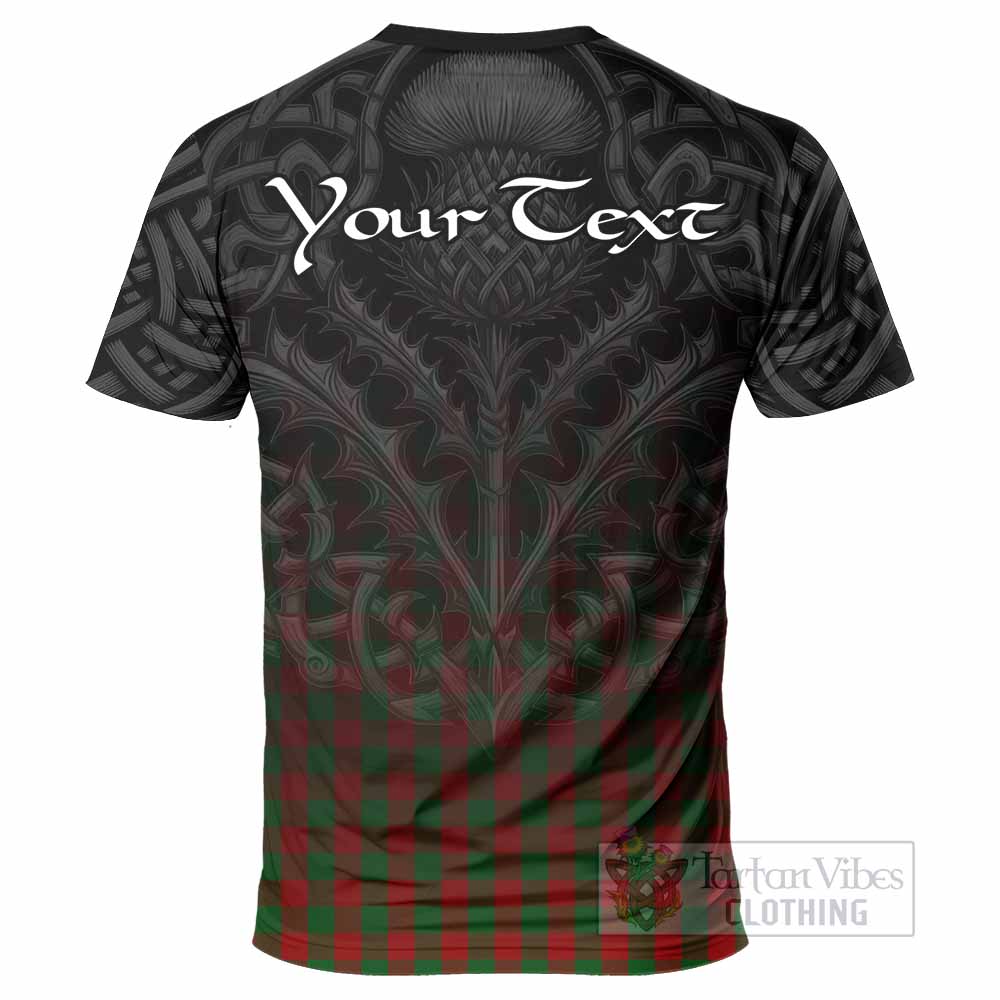 Tartan Vibes Clothing Moncrieff (Moncreiffe) Tartan T-Shirt with Family Crest Celtic Thistle Vibes