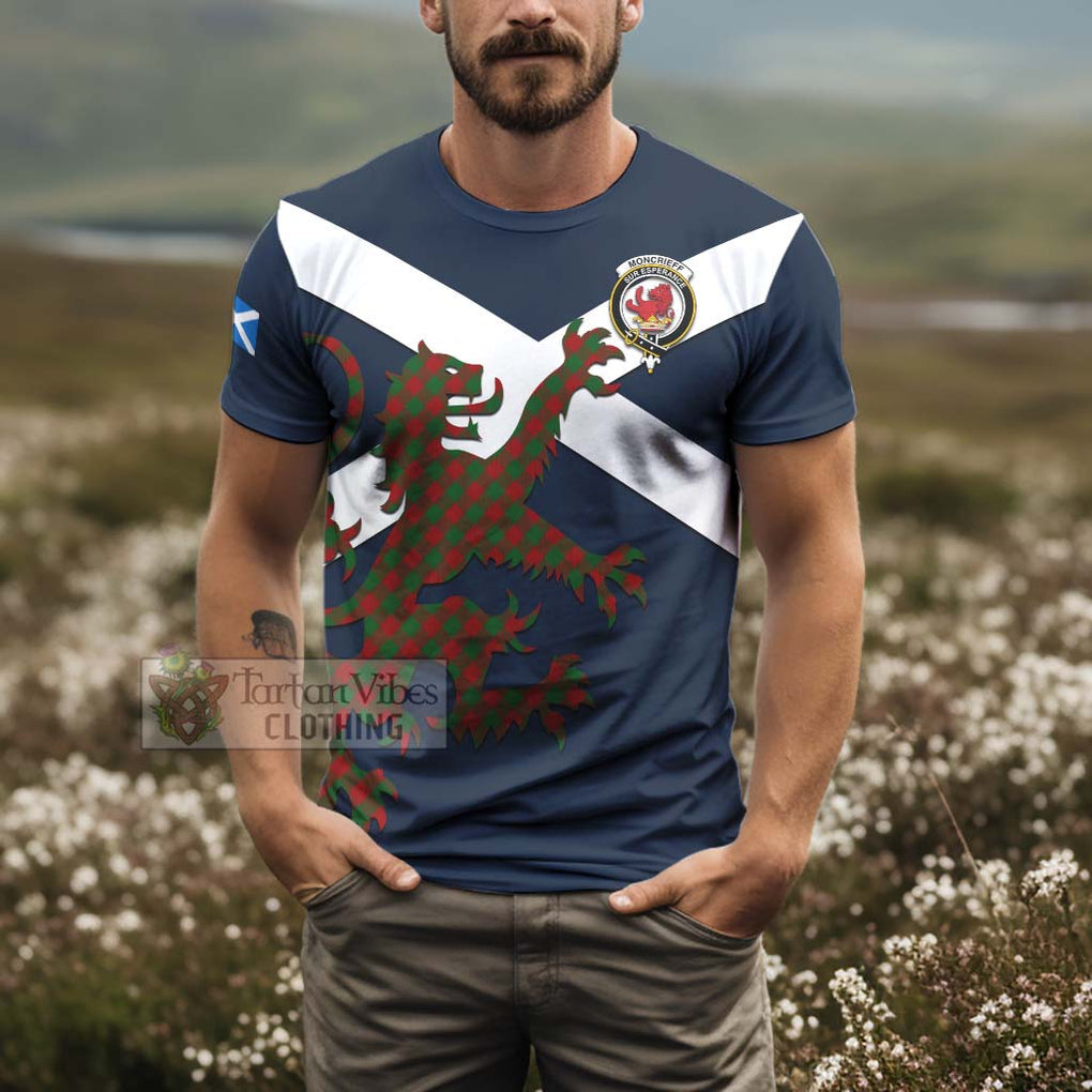 Tartan Vibes Clothing Moncrieff (Moncreiffe) Tartan Lion Rampant T-Shirt – Proudly Display Your Heritage with Alba Gu Brath and Clan Name