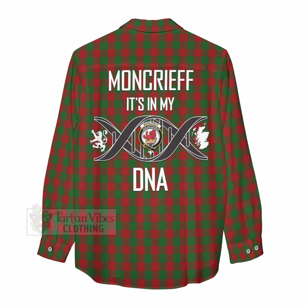 Tartan Vibes Clothing Moncrieff (Moncreiffe) Tartan Women's Casual Shirt with Family Crest DNA In Me Style