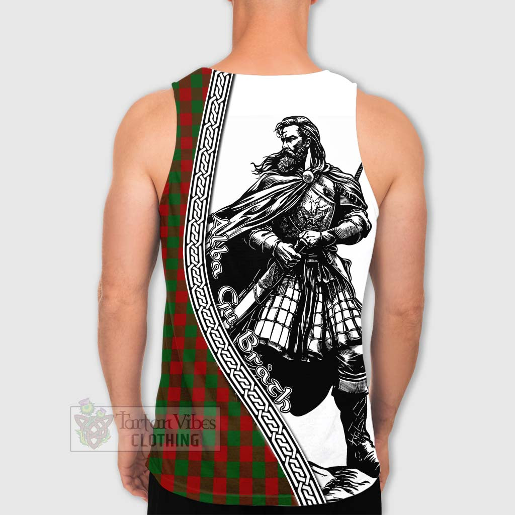 Tartan Vibes Clothing Moncrieff (Moncreiffe) Tartan Clan Crest Men's Tank Top with Highlander Warrior Celtic Style