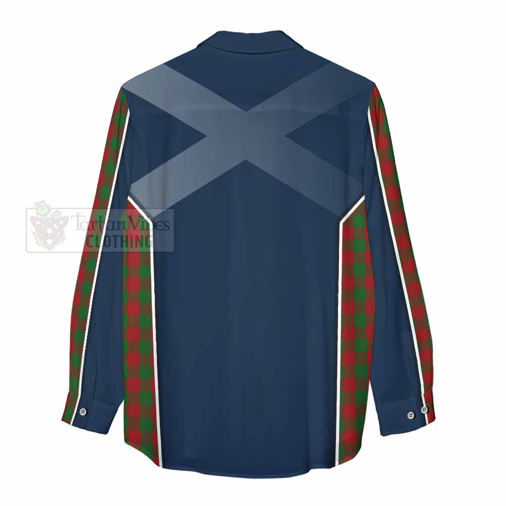 Tartan Vibes Clothing Moncrieff (Moncreiffe) Tartan Women's Casual Shirt with Family Crest and Lion Rampant Vibes Sport Style