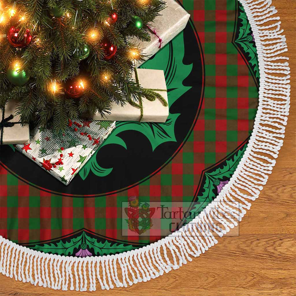 Tartan Vibes Clothing Moncrieff (Moncreiffe) Tartan Christmas Tree Skirt Scottish Thistle Style