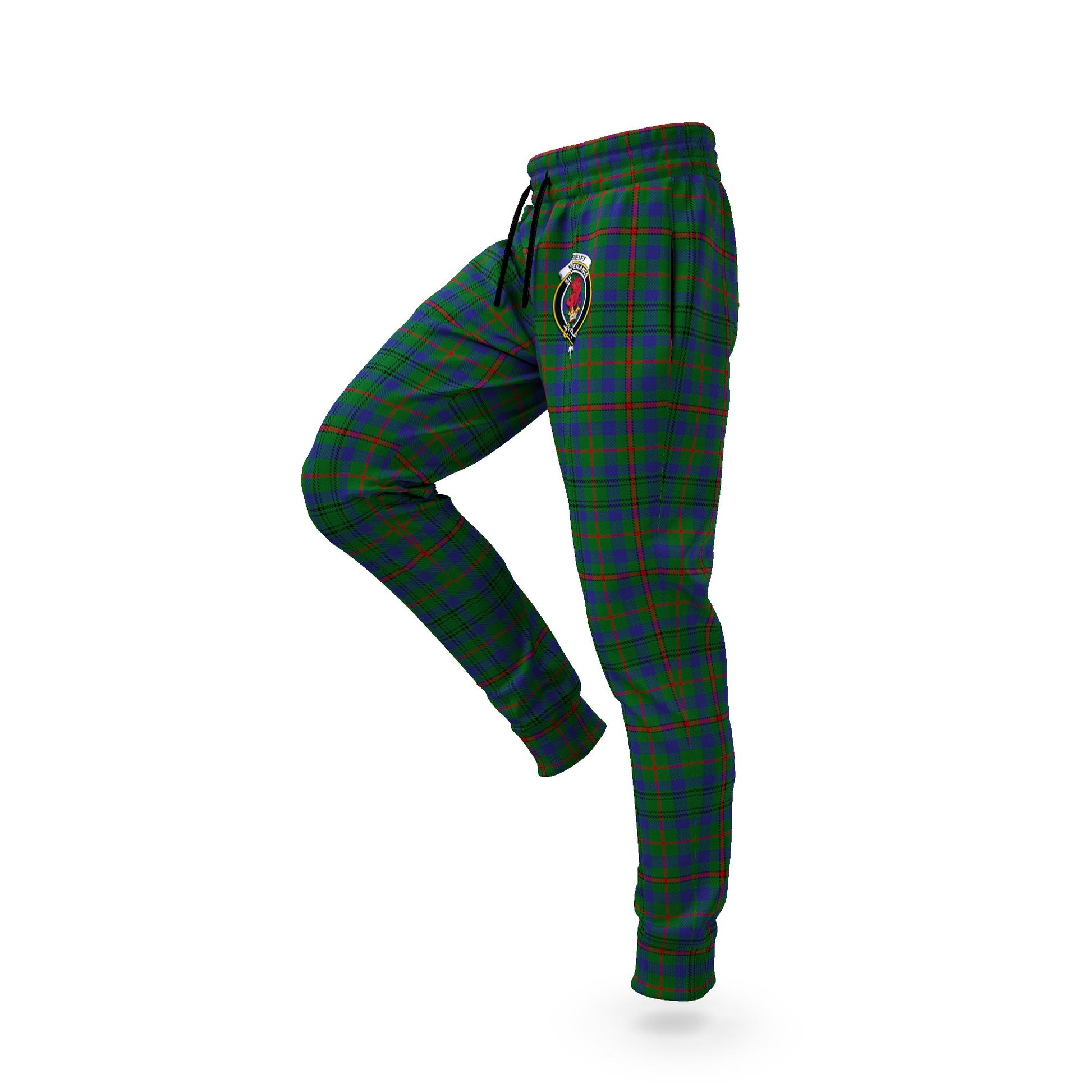 Moncrieff of Atholl Tartan Joggers Pants with Family Crest S - Tartan Vibes Clothing