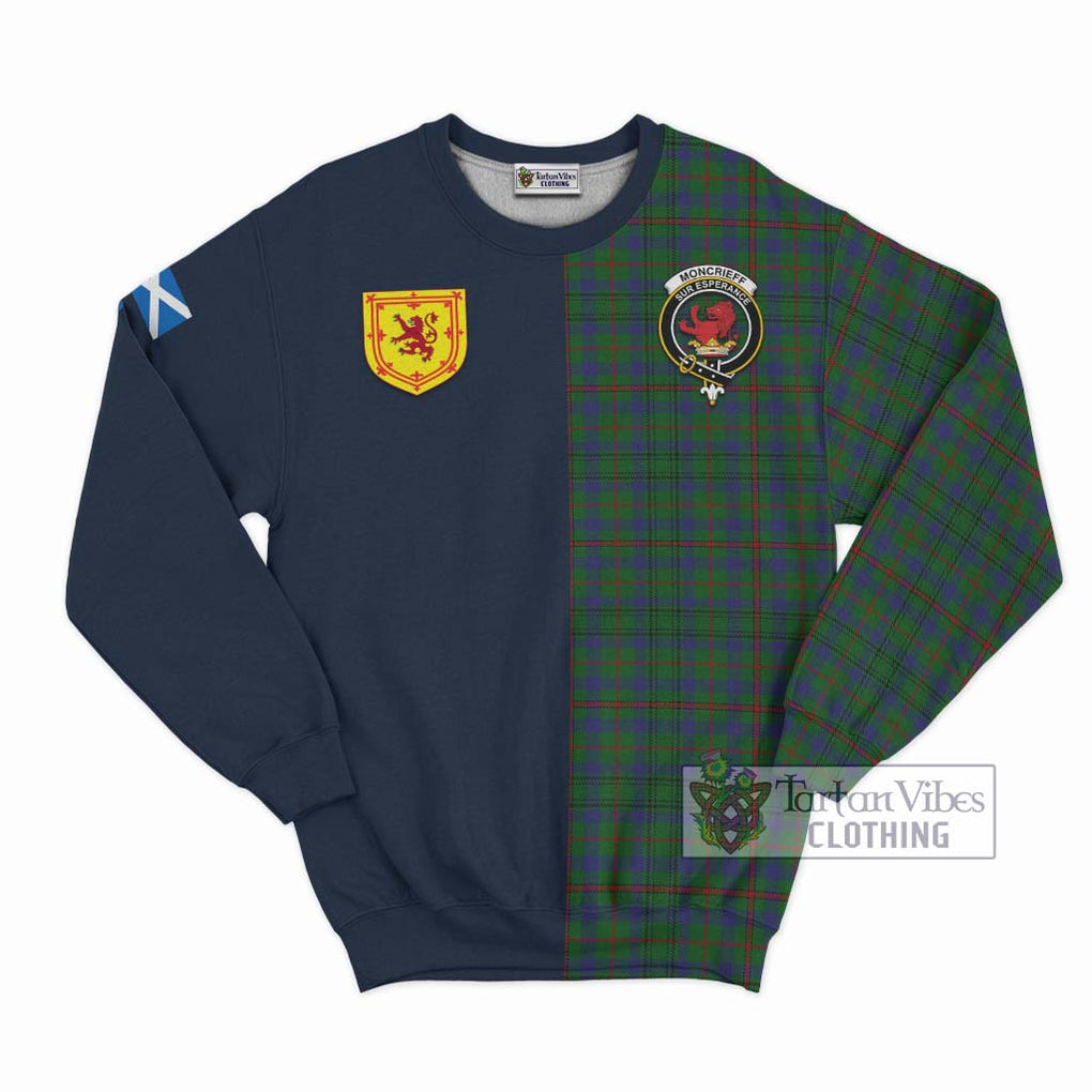 Tartan Vibes Clothing Moncrieff of Atholl Tartan Sweatshirt with Scottish Lion Royal Arm Half Style