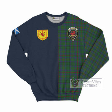 Moncrieff of Atholl Tartan Sweatshirt Alba with Scottish Lion Royal Arm Half Style