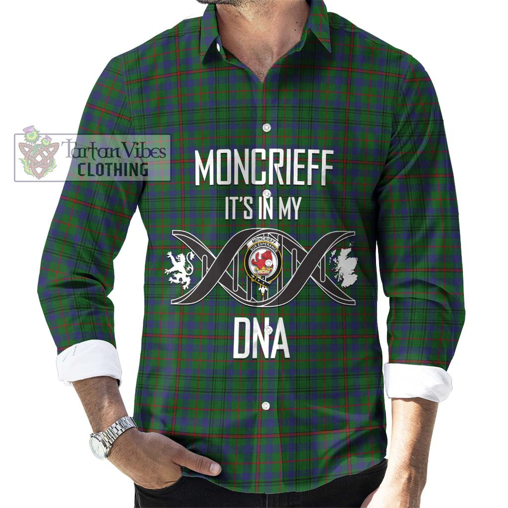 Moncrieff of Atholl Tartan Long Sleeve Button Shirt with Family Crest DNA In Me Style Men's Shirt S - Tartanvibesclothing Shop