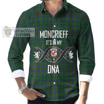 Moncrieff of Atholl Tartan Long Sleeve Button Shirt with Family Crest DNA In Me Style