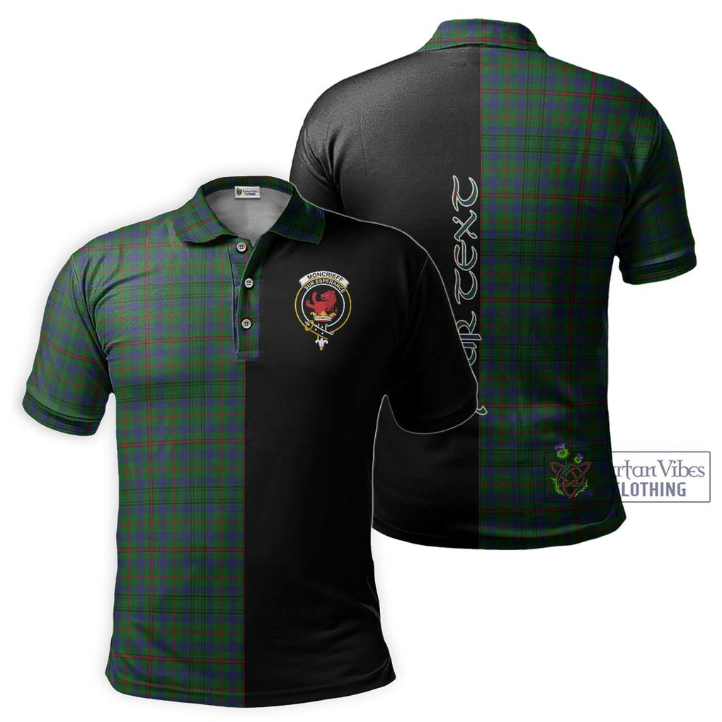 Moncrieff of Atholl Tartan Polo Shirt with Family Crest and Half Of Me Style Kid - Tartanvibesclothing Shop