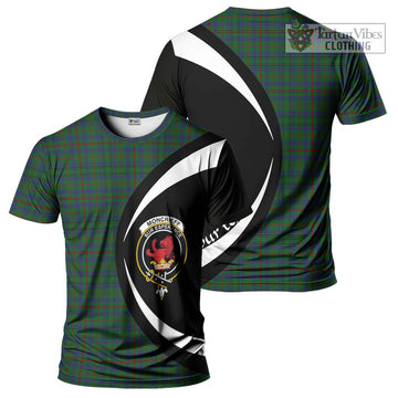 Moncrieff of Atholl Tartan T-Shirt with Family Crest Circle Style