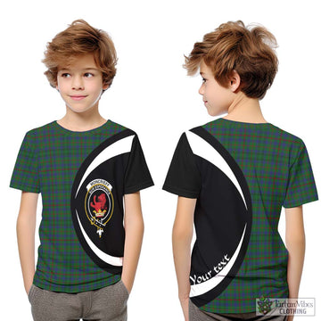 Moncrieff of Atholl Tartan Kid T-Shirt with Family Crest Circle Style