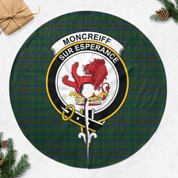 Moncrieff of Atholl Tartan Christmas Tree Skirt with Family Crest