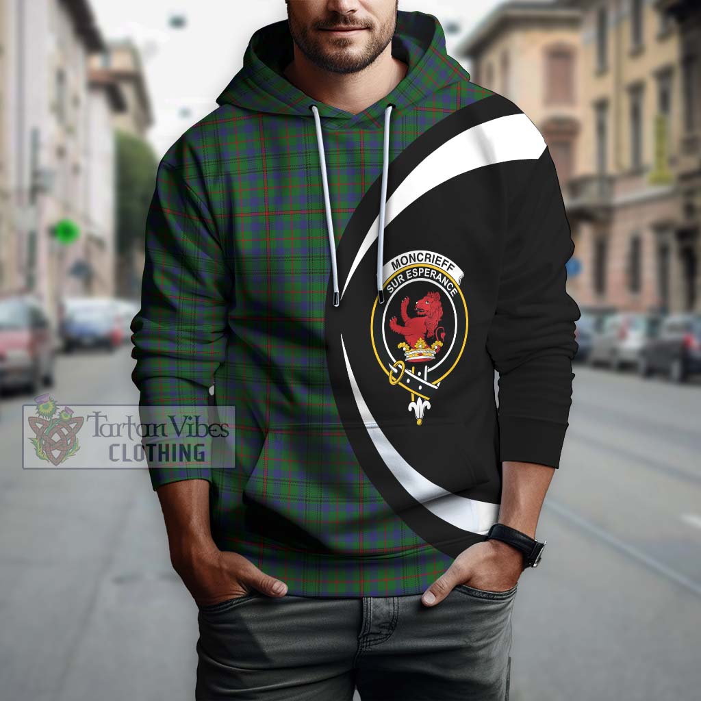 Moncrieff of Atholl Tartan Hoodie with Family Crest Circle Style Zip Hoodie - Tartan Vibes Clothing