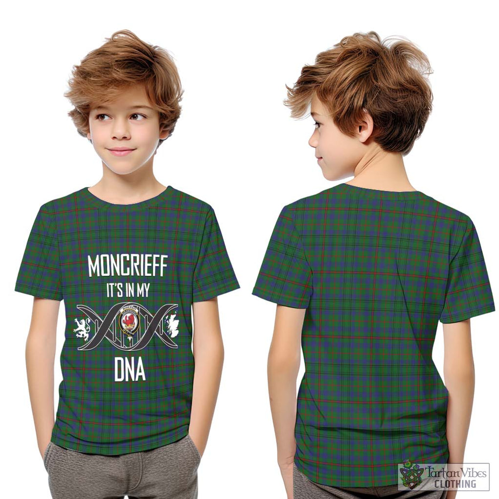 Moncrieff of Atholl Tartan Kid T-Shirt with Family Crest DNA In Me Style Youth XL Size14 - Tartanvibesclothing Shop