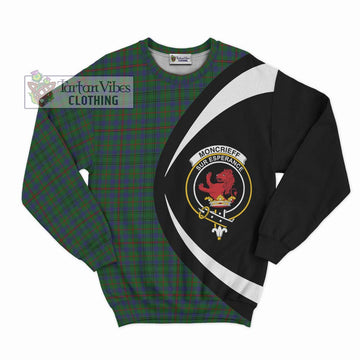 Moncrieff of Atholl Tartan Sweatshirt with Family Crest Circle Style