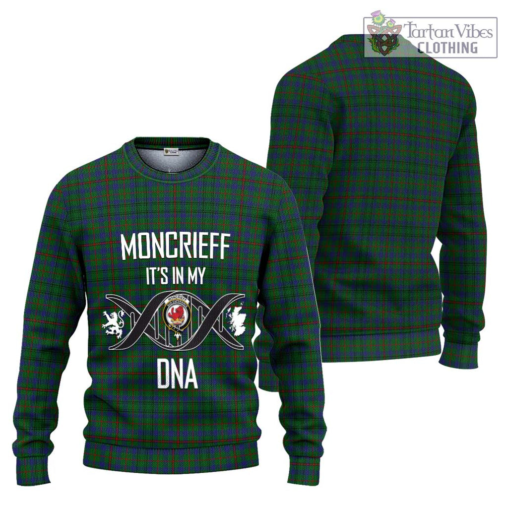 Moncrieff of Atholl Tartan Knitted Sweater with Family Crest DNA In Me Style Unisex - Tartanvibesclothing Shop