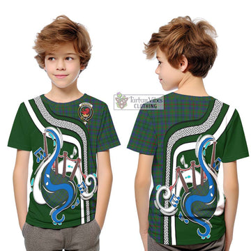 Moncrieff of Atholl Tartan Kid T-Shirt with Epic Bagpipe Style