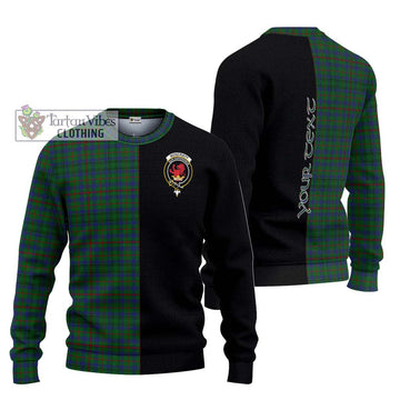 Moncrieff of Atholl Tartan Ugly Sweater with Family Crest and Half Of Me Style