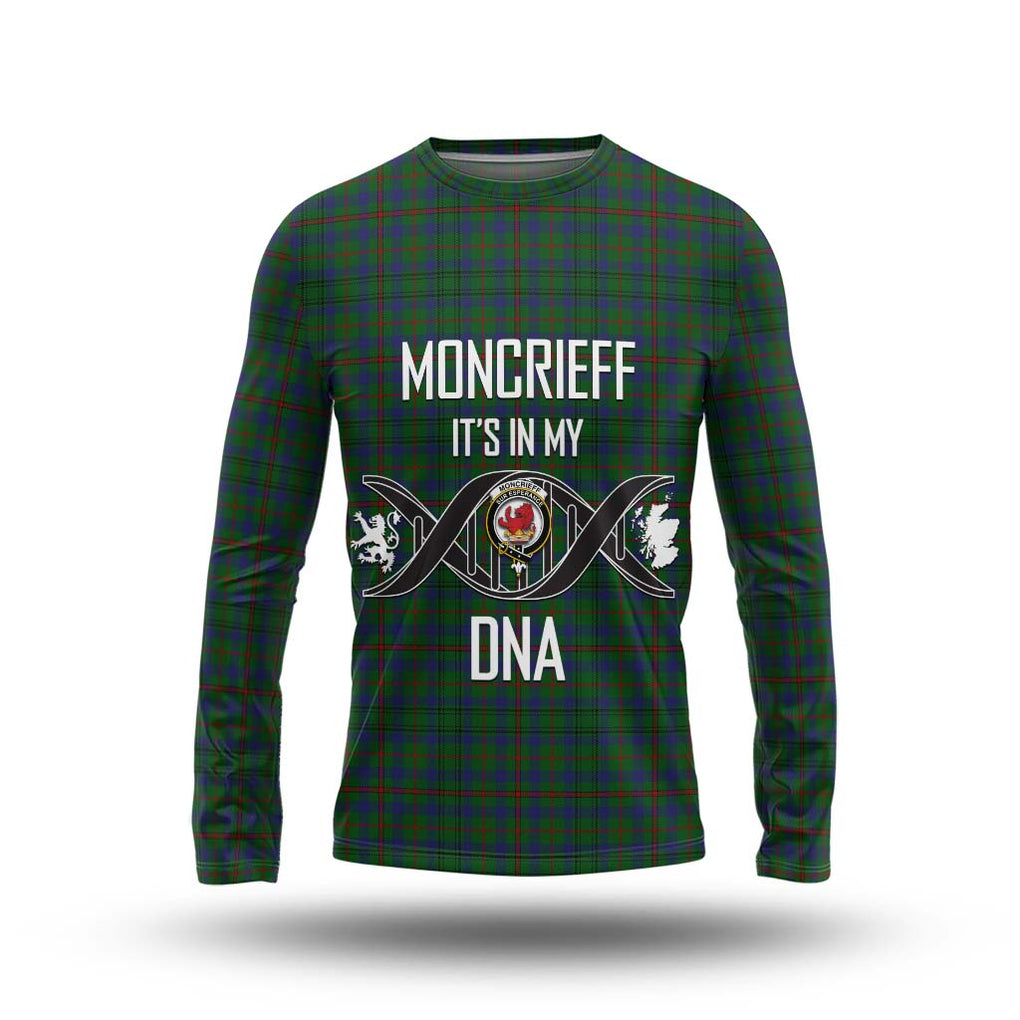 Moncrieff of Atholl Tartan Long Sleeve T-Shirt with Family Crest DNA In Me Style Unisex - Tartanvibesclothing Shop