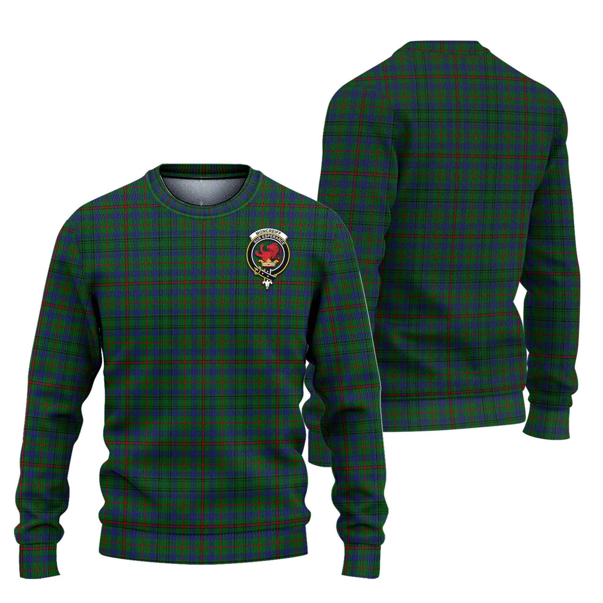 Moncrieff of Atholl Tartan Knitted Sweater with Family Crest Unisex - Tartanvibesclothing