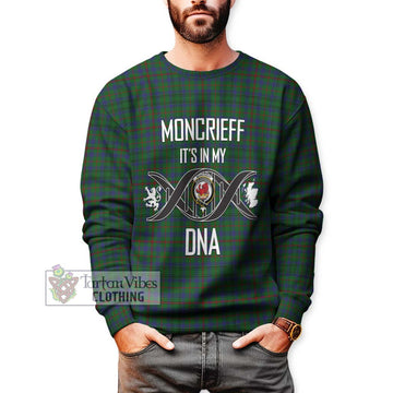 Moncrieff of Atholl Tartan Sweatshirt with Family Crest DNA In Me Style