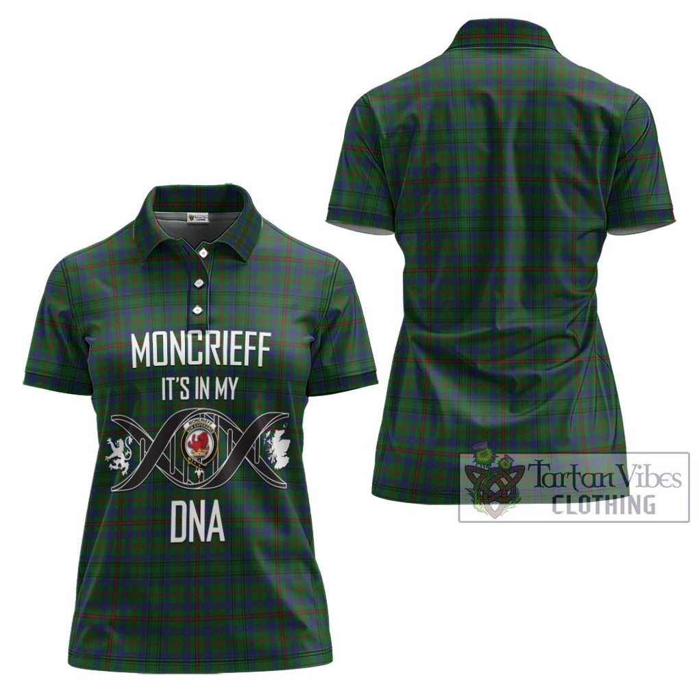 Moncrieff of Atholl Tartan Women's Polo Shirt with Family Crest DNA In Me Style - Tartanvibesclothing Shop