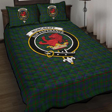 Moncrieff of Atholl Tartan Quilt Bed Set with Family Crest