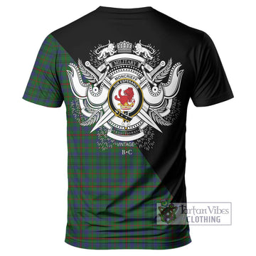 Moncrieff of Atholl Tartan T-Shirt with Family Crest and Military Logo Style