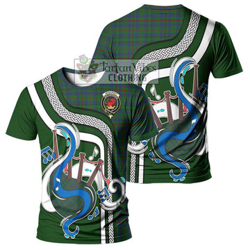 Moncrieff of Atholl Tartan T-Shirt with Epic Bagpipe Style