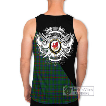 Moncrieff of Atholl Tartan Men's Tank Top with Family Crest and Military Logo Style