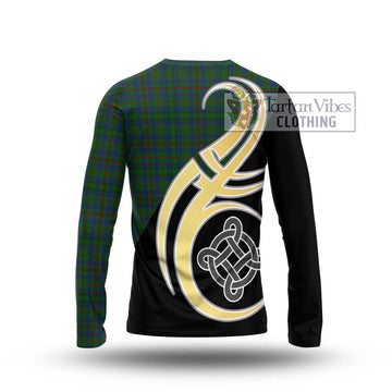 Moncrieff of Atholl Tartan Long Sleeve T-Shirt with Family Crest and Celtic Symbol Style