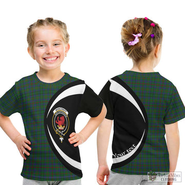 Moncrieff of Atholl Tartan Kid T-Shirt with Family Crest Circle Style