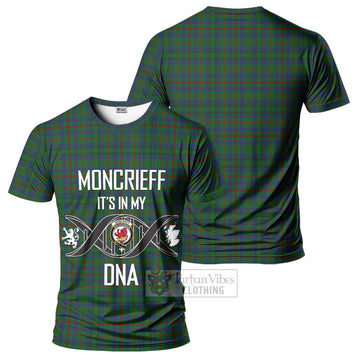 Moncrieff of Atholl Tartan T-Shirt with Family Crest DNA In Me Style