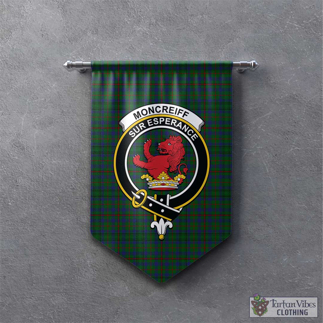 Tartan Vibes Clothing Moncrieff of Atholl Tartan Gonfalon, Tartan Banner with Family Crest