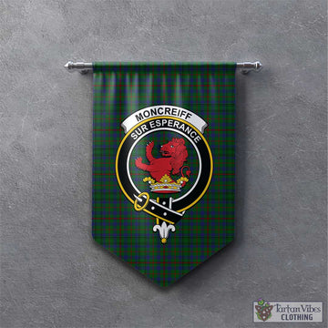 Moncrieff of Atholl Tartan Gonfalon, Tartan Banner with Family Crest