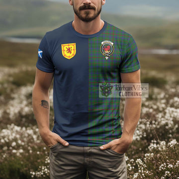 Moncrieff of Atholl Tartan T-Shirt Alba with Scottish Lion Royal Arm Half Style