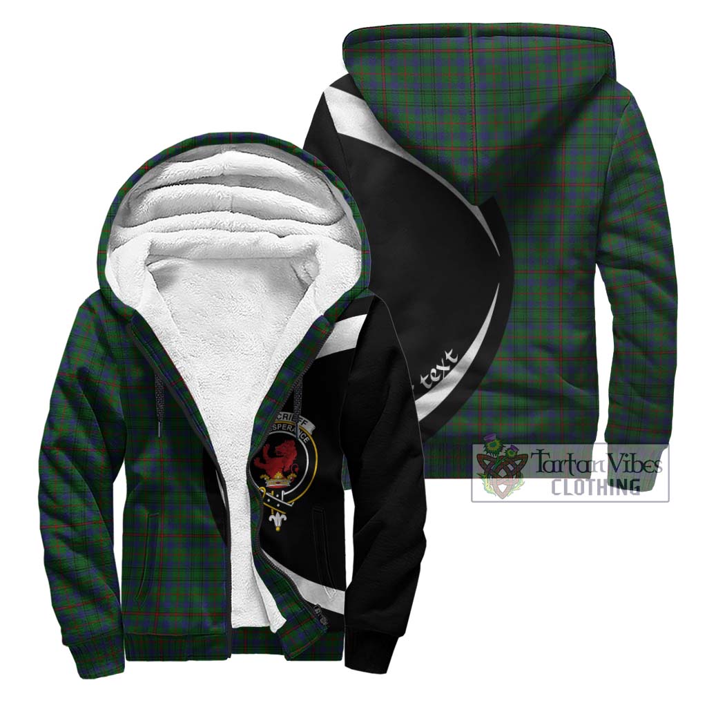 Moncrieff of Atholl Tartan Sherpa Hoodie with Family Crest Circle Style Unisex - Tartan Vibes Clothing