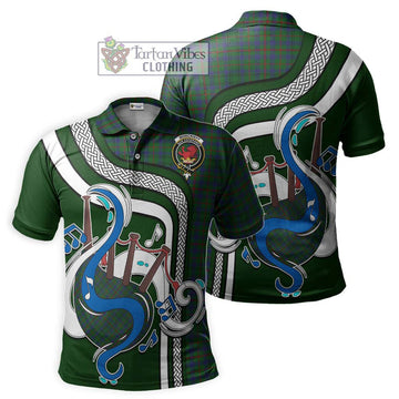 Moncrieff of Atholl Tartan Polo Shirt with Epic Bagpipe Style