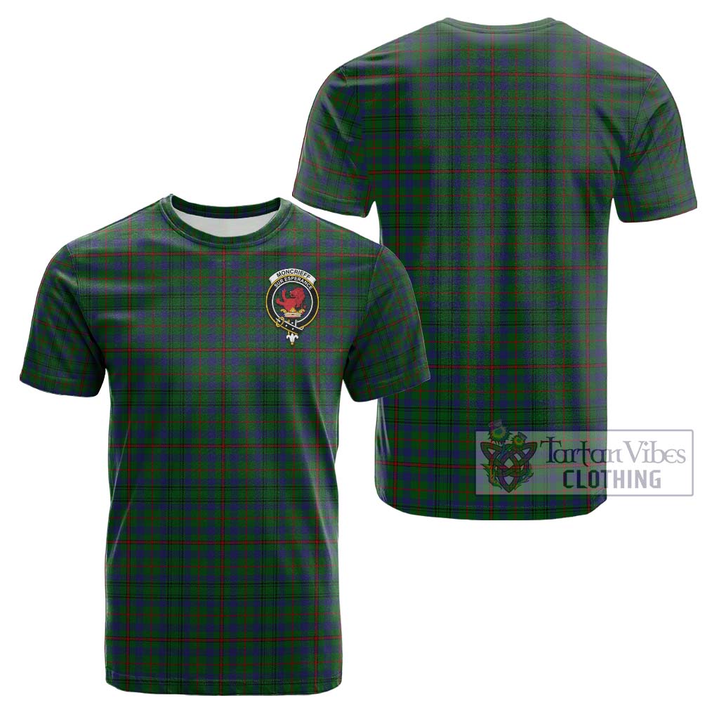 Tartan Vibes Clothing Moncrieff of Atholl Tartan Cotton T-Shirt with Family Crest