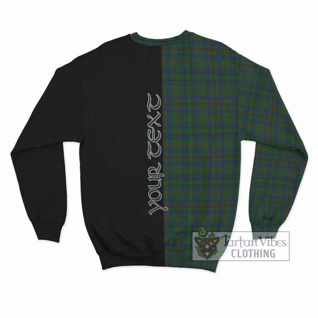 Moncrieff of Atholl Tartan Sweatshirt with Family Crest and Half Of Me Style - Tartanvibesclothing Shop