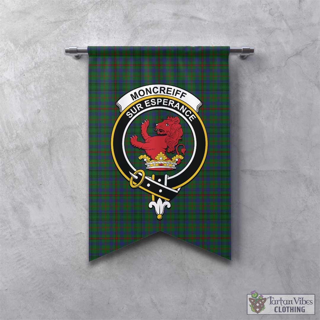 Tartan Vibes Clothing Moncrieff of Atholl Tartan Gonfalon, Tartan Banner with Family Crest