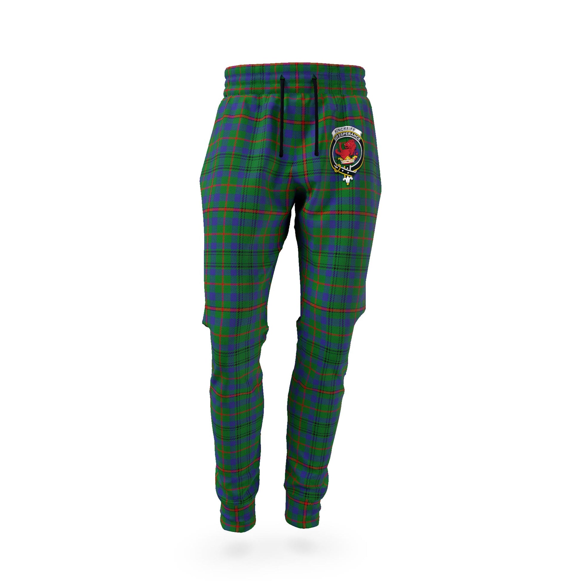 Moncrieff of Atholl Tartan Joggers Pants with Family Crest - Tartan Vibes Clothing