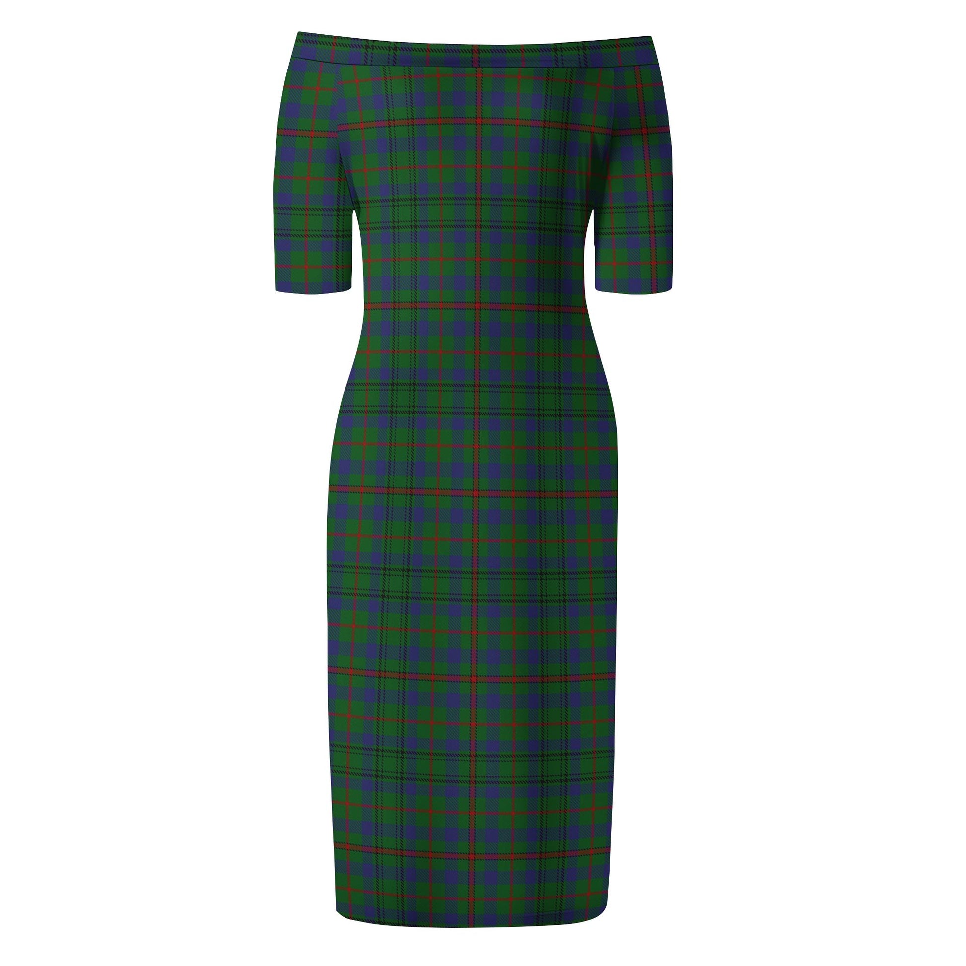 Moncrieff of Atholl Tartan Off Shoulder Lady Dress - Tartanvibesclothing