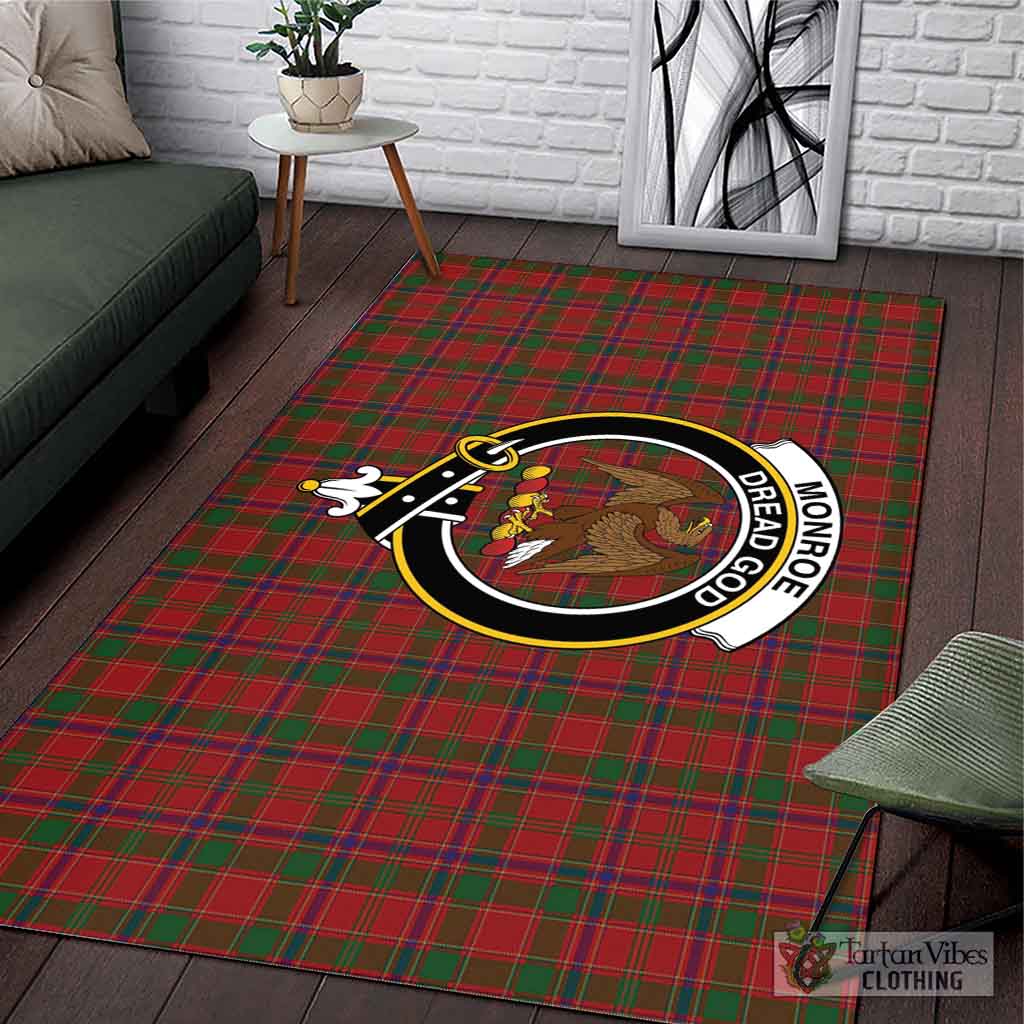 Tartan Vibes Clothing Monroe Tartan Area Rug with Family Crest