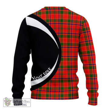 Monroe Modern Tartan Ugly Sweater with Family Crest Circle Style