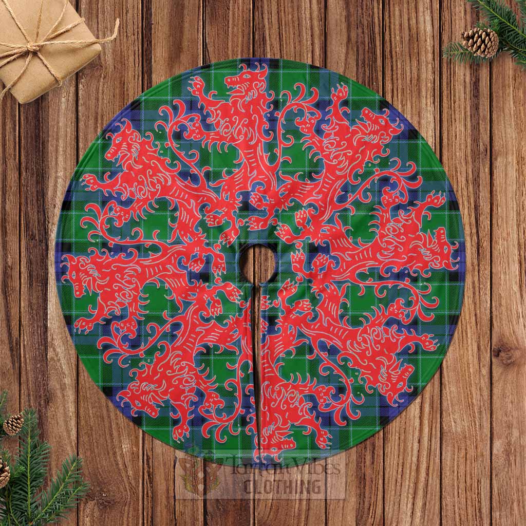 Monteith Tartan Christmas Tree Skirt Lion Rampant Style Casual Tree Skirts - Tartan Vibes Clothing