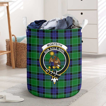 Monteith Tartan Laundry Basket with Family Crest - Tartan Vibes Clothing