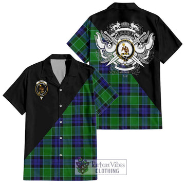Monteith Tartan Hawaiian Shirt with Family Crest and Military Logo Style Kid - Tartan Vibes Clothing