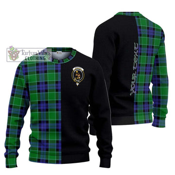 Monteith Tartan Ugly Sweater with Family Crest and Half Of Me Style