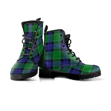 Monteith Tartan Leather Boots